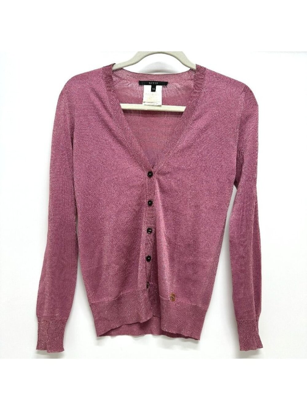Gucci Cardigan Lame Viscose Purple